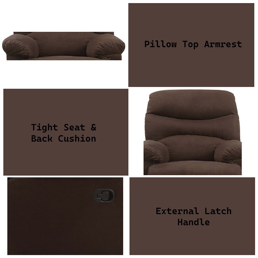 ACME Arcadia Chocolate Microfiber Motion Recliner Model 00632W