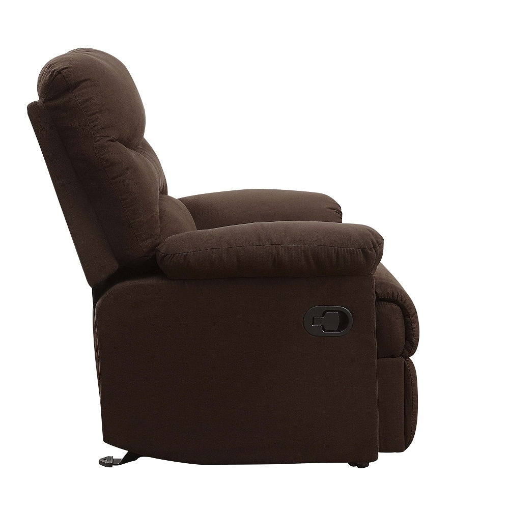 ACME Arcadia Chocolate Microfiber Motion Glider Recliner Model 00635