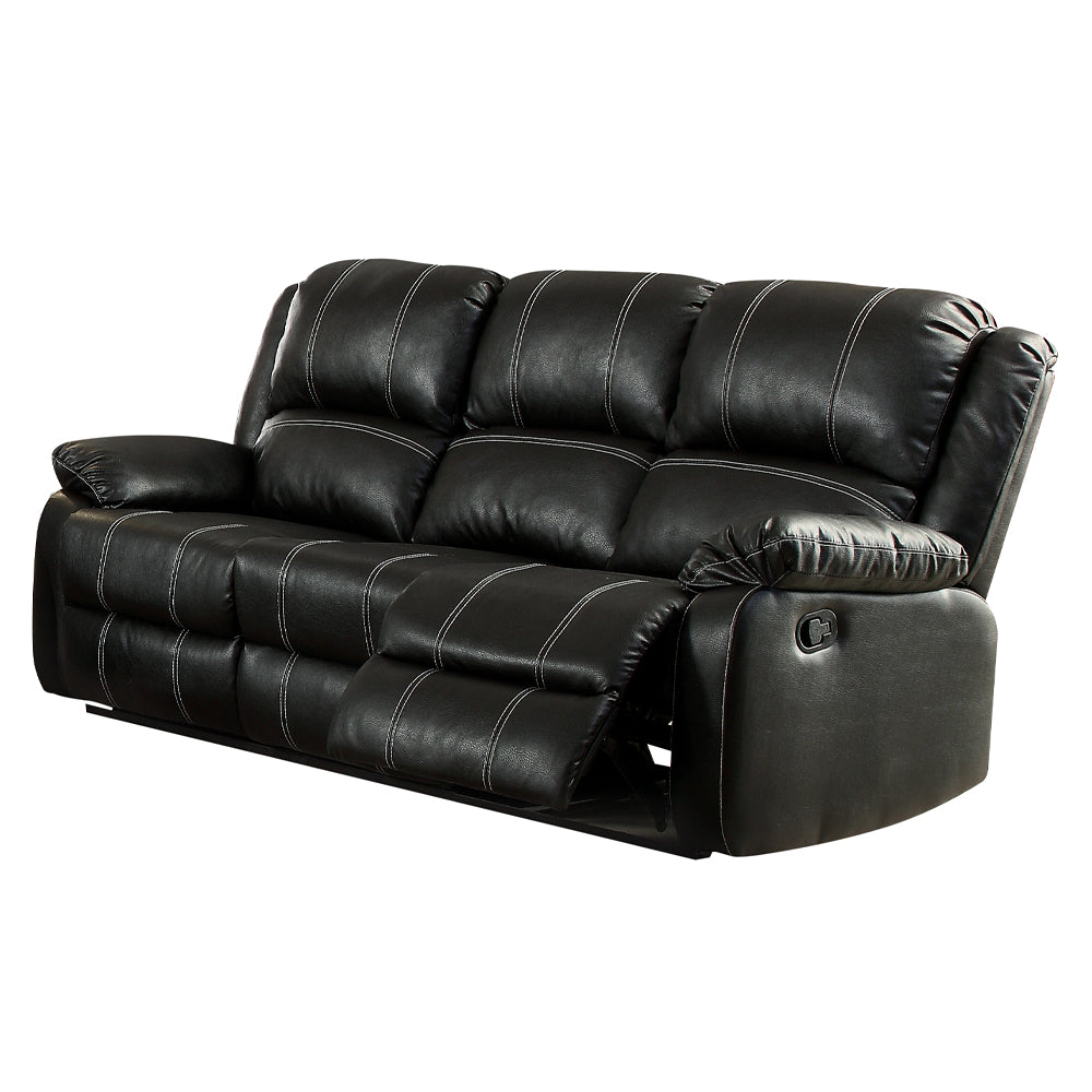 ACME Zuriel Black Synthetic Leather Motion Sofa Model LV52285
