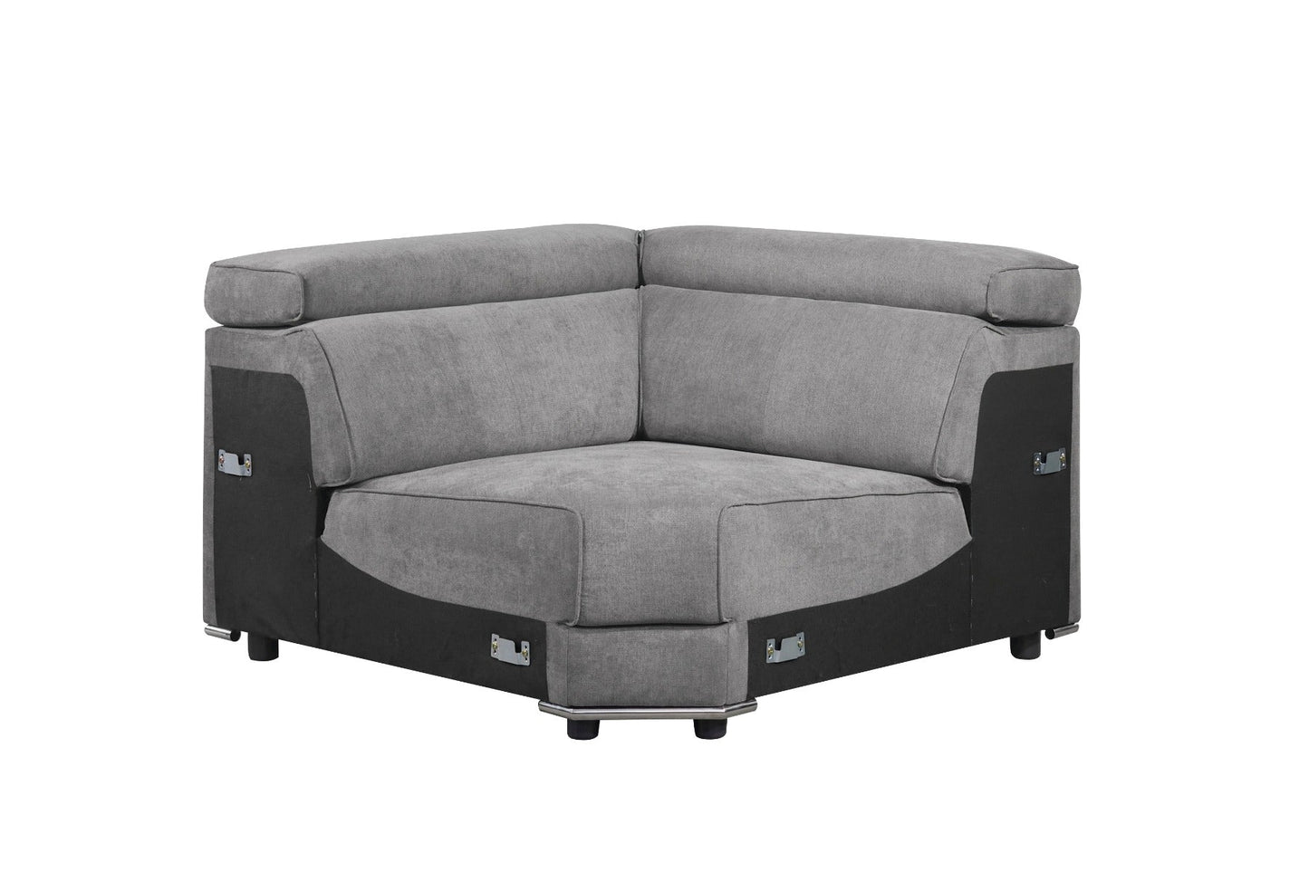 ACME Alwin Dark Gray Fabric Modular Wedge Model 53721