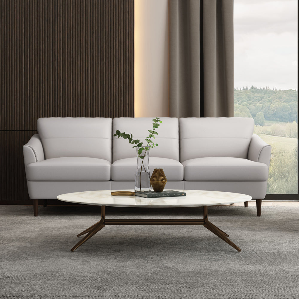 ACME Helena Pearl Gray Top Grain Leather Sofa Model 54575