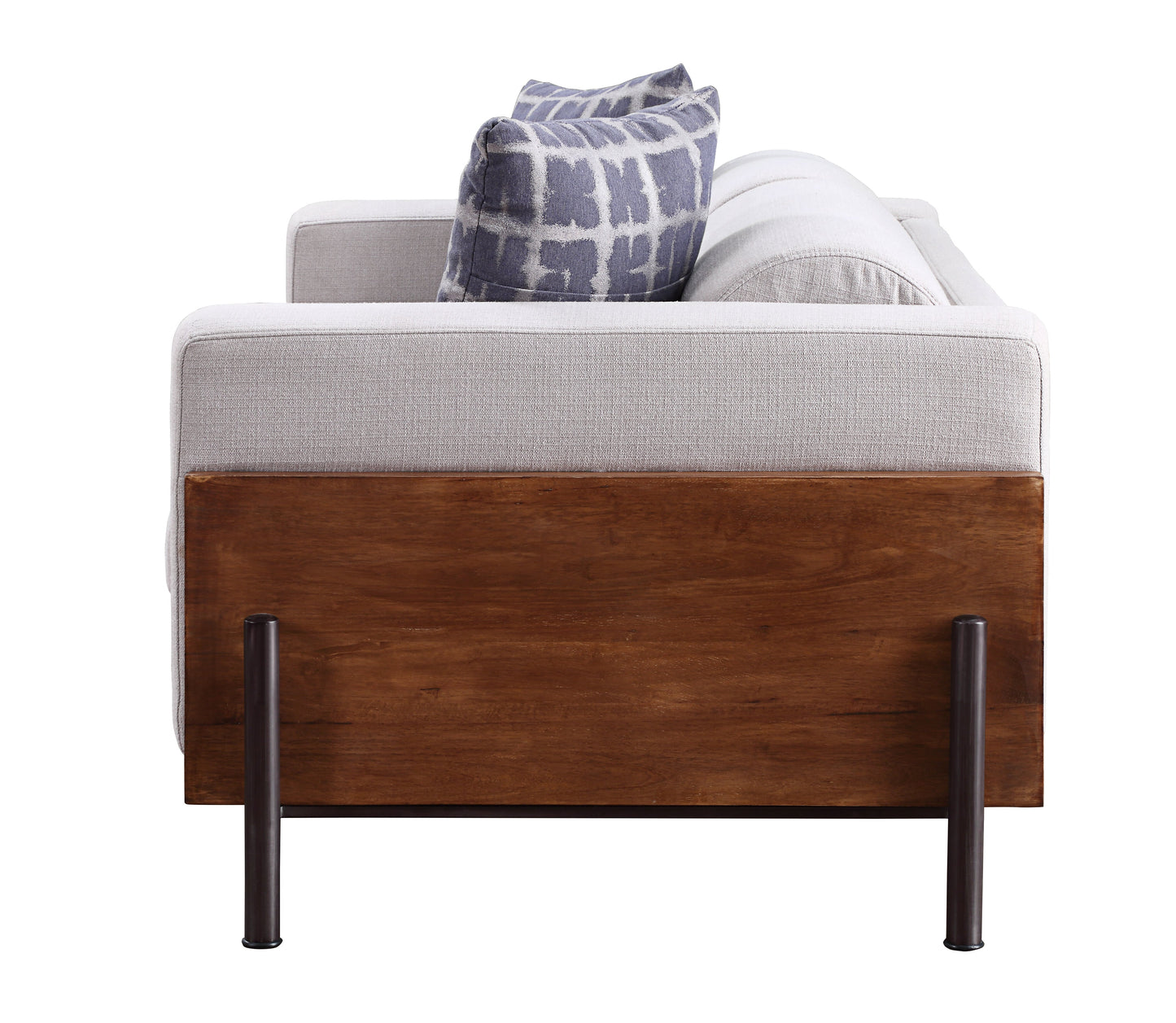 ACME Pelton Fabric & Walnut Sofa with 2 Pillows Model 54890