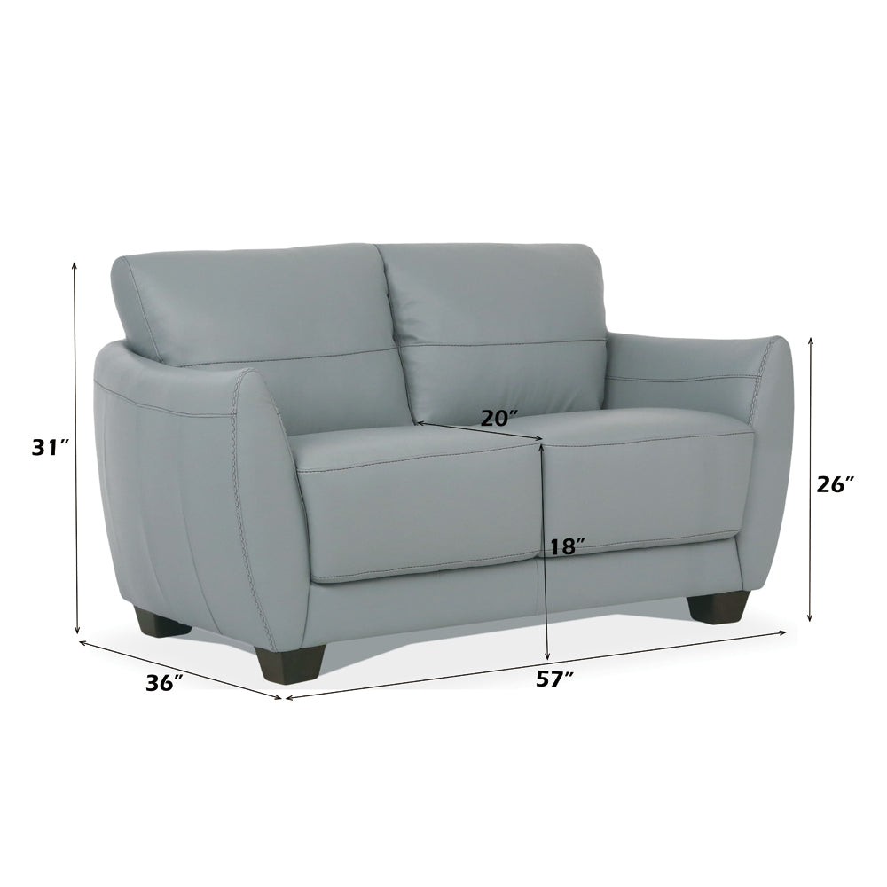 ACME Valeria Watery Top Grain Leather Loveseat Model 54951