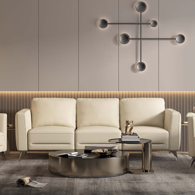 ACME Malaga Cream Top Grain Leather Sofa Model 55005