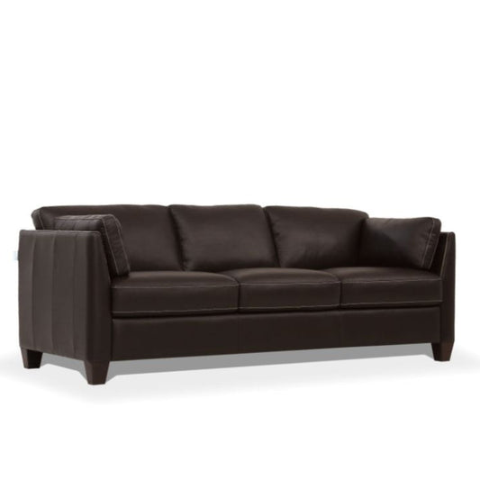 ACME Matias Chocolate Top Grain Leather Sofa Model 55010