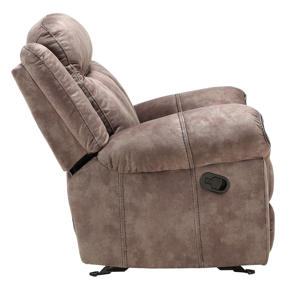 ACME Zubaida Two Tone Chocolate Velvet Motion Loveseat & Console with USB Port Model 55021