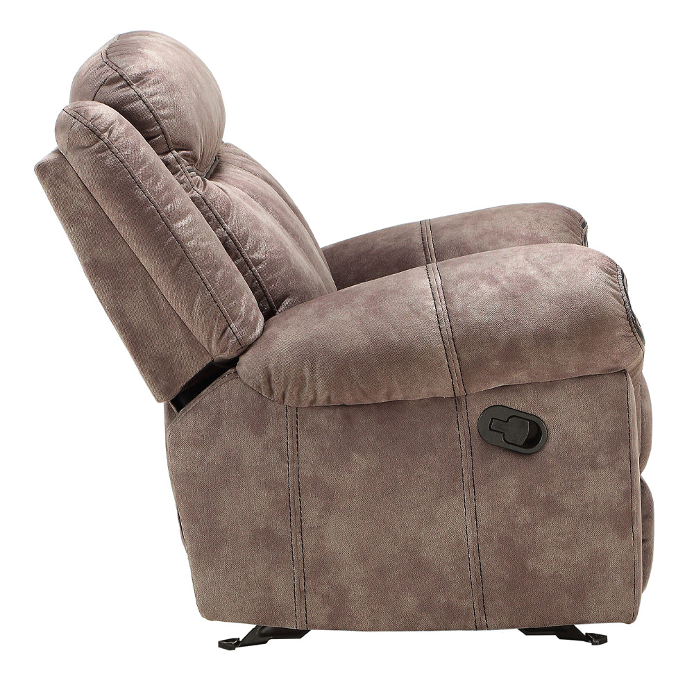 ACME Zubaida Two Tone Chocolate Velvet Motion Glider Recliner Model 55022