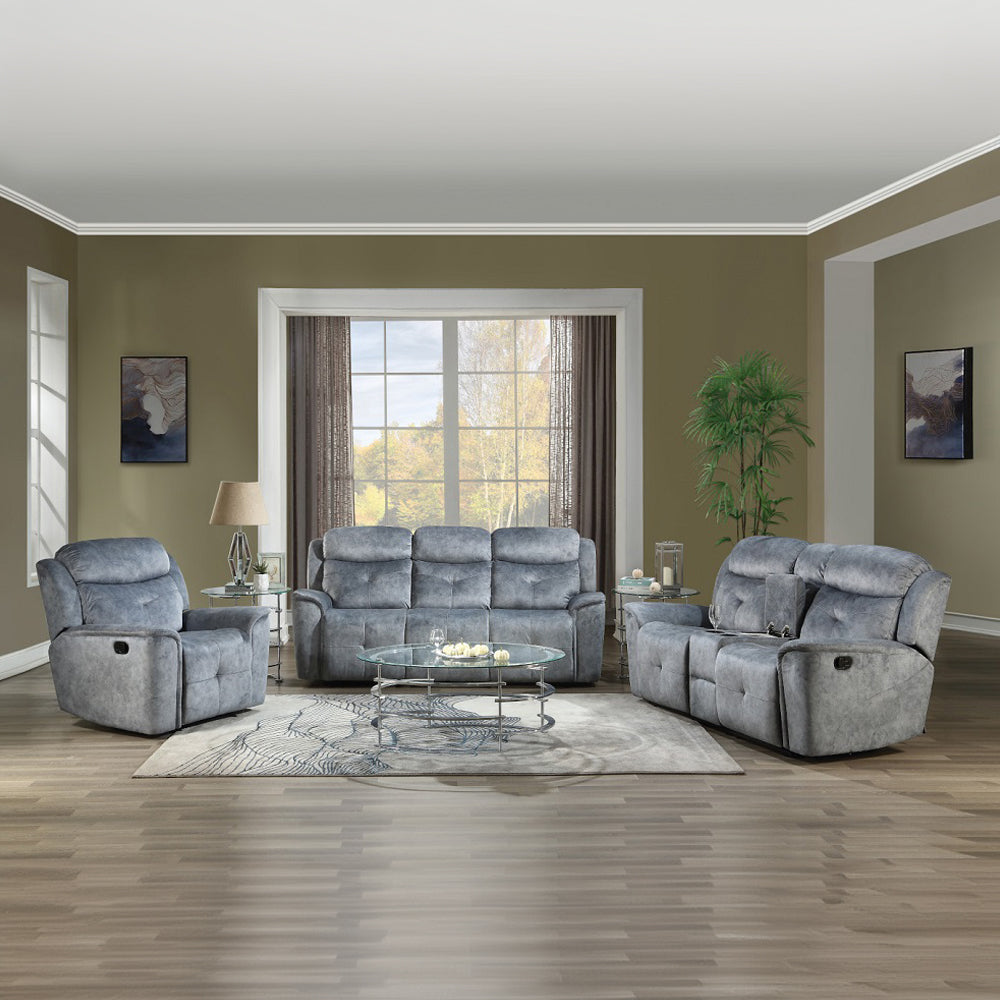 ACME Mariana Silver Gray Fabric Motion Recliner Model 55032