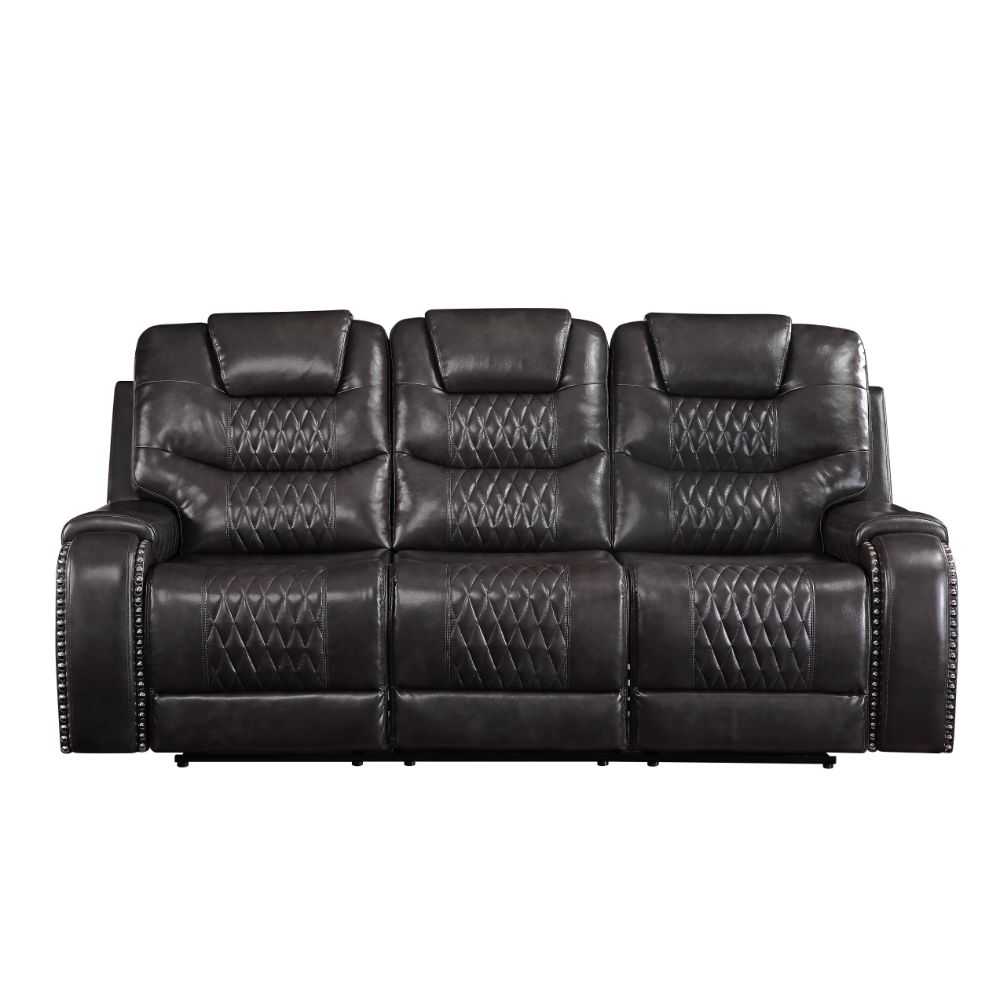 ACME Braylon Magnetite Synthetic Leather Motion Sofa Model 55410