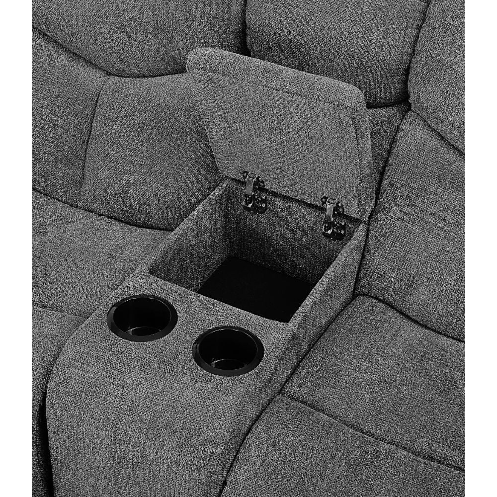 ACME Kalen Gray Chenille Motion Sofa Model 55440