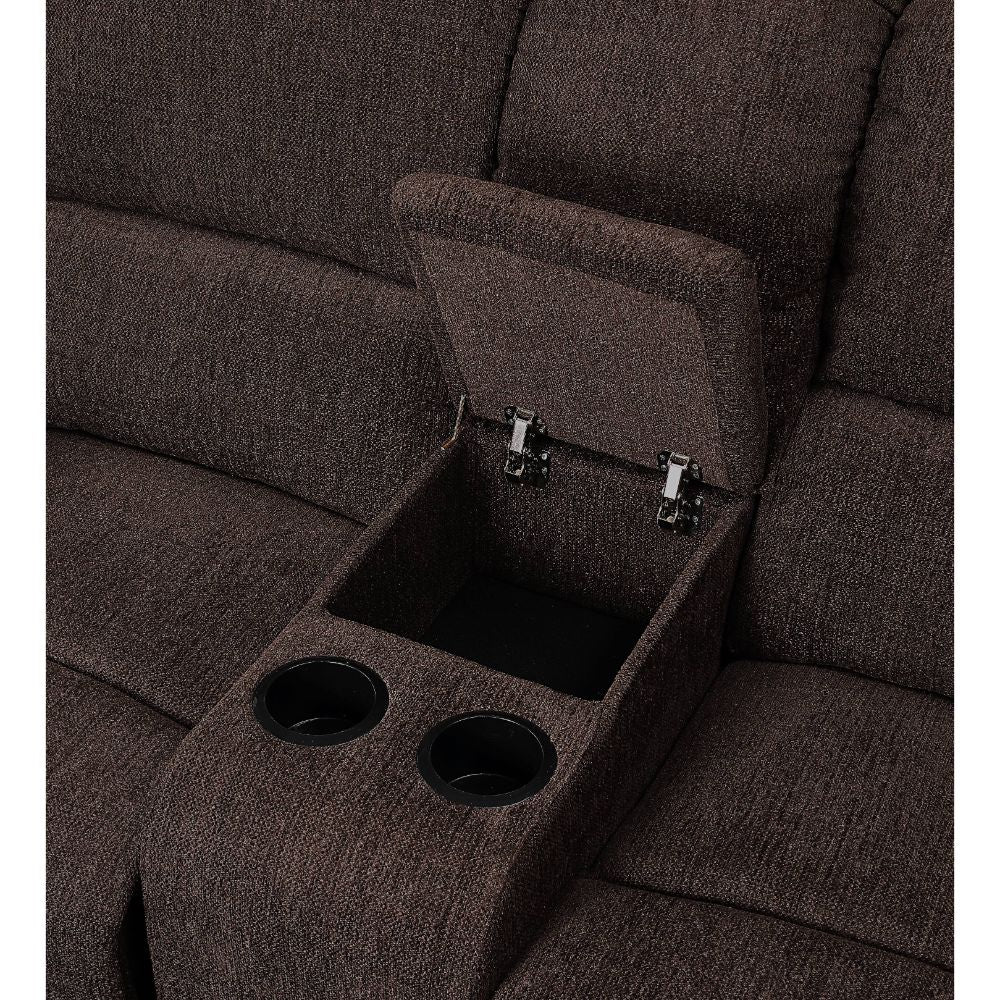 ACME Madden Brown Chenille Motion Sofa Model 55445