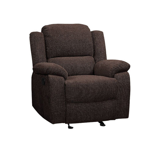 ACME Madden Brown Chenille Motion Glider Recliner Model 55447