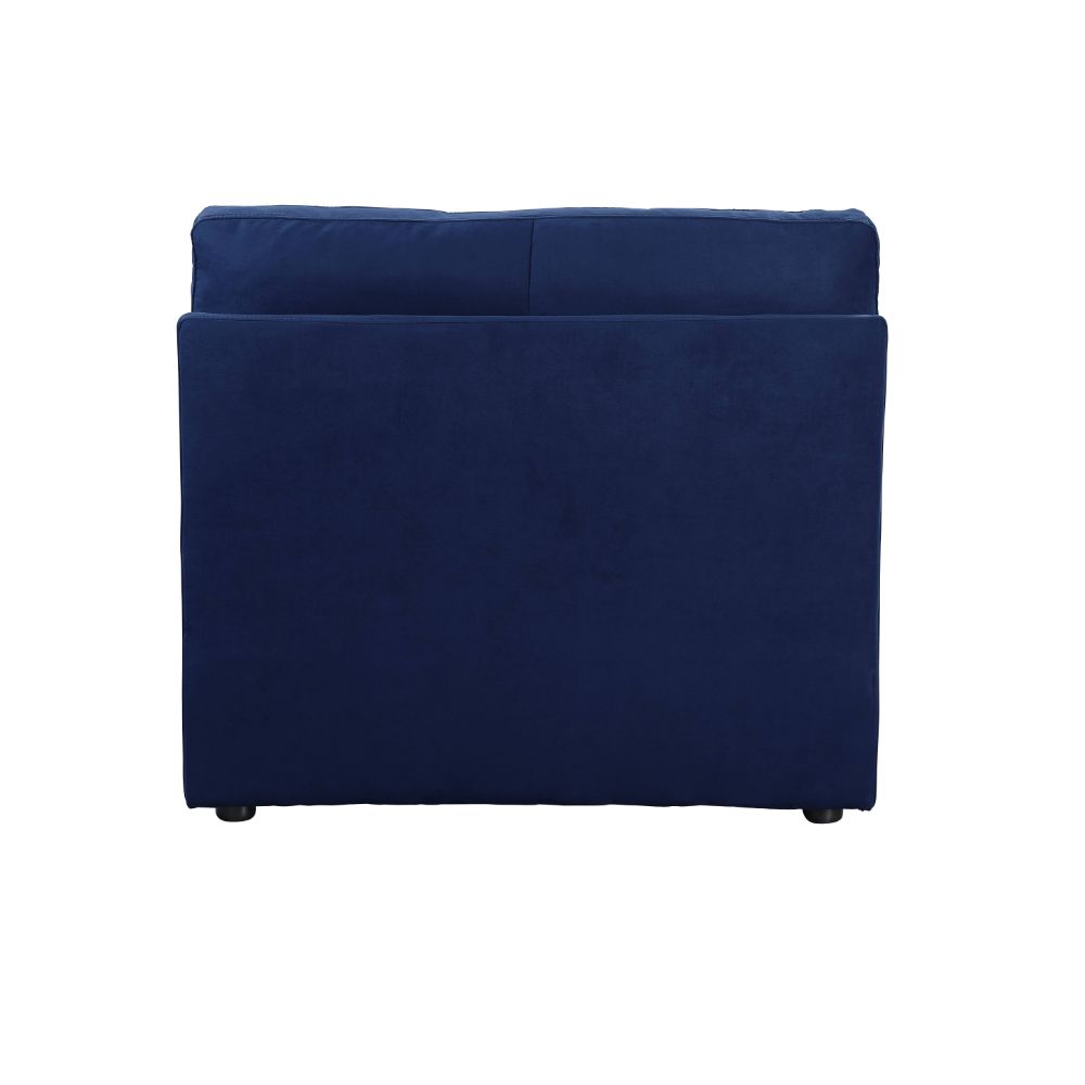 ACME Crosby Blue Fabric Modular Armless Chair Model 56035