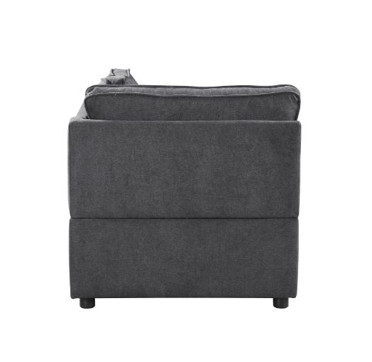 ACME Silvester Gray Fabric Modular Wedge with Pillow Model 56874