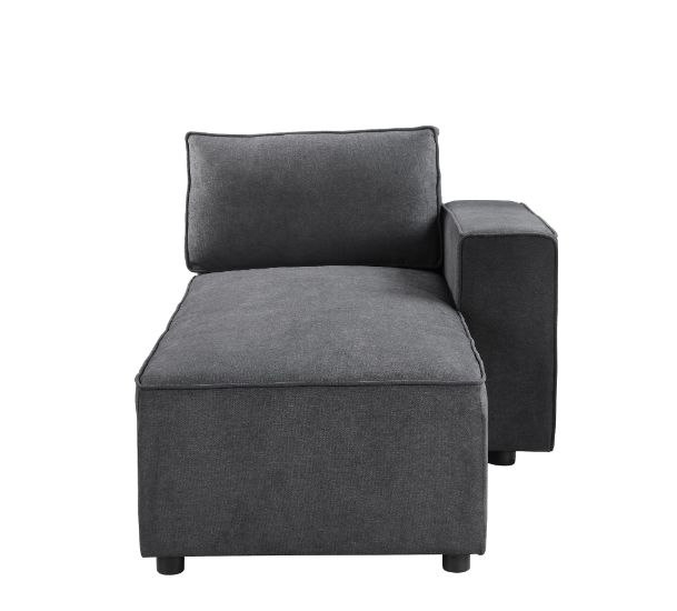ACME Silvester Gray Fabric Modular Chaise with 2 Pillows Model 56875