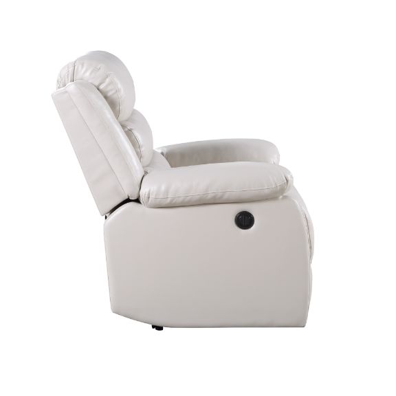 ACME Eilbra Beige Synthetic Leather Power Motion Recliner Model 56911