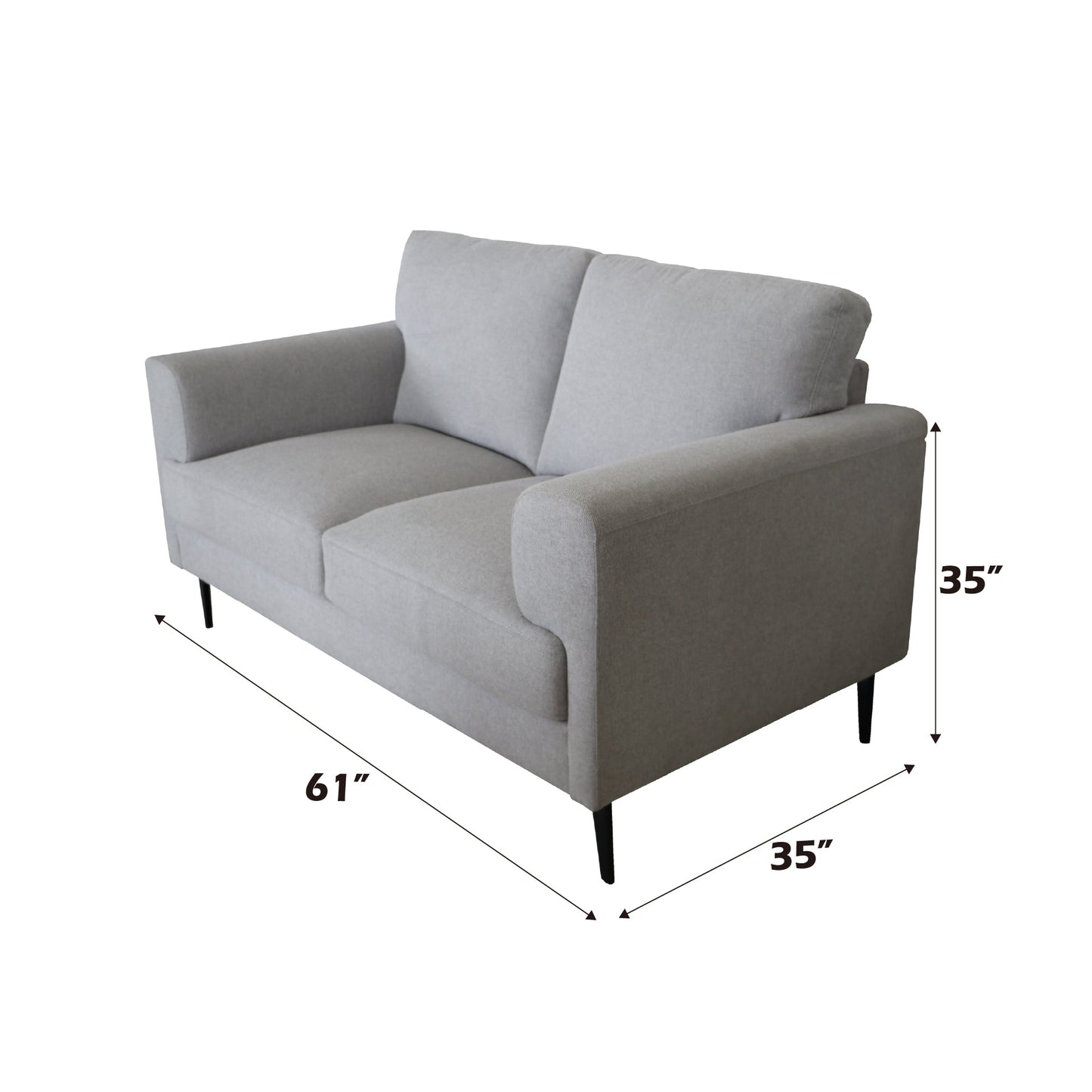 ACME Kyrene Light Gray Linen Loveseat Model 56926