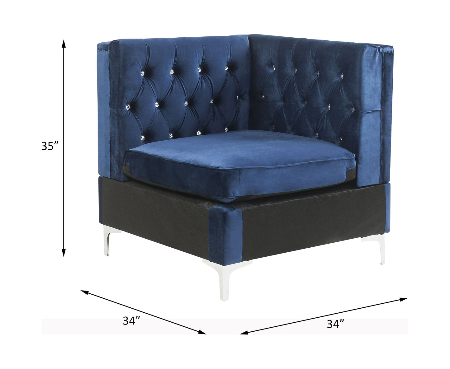 ACME Jaszira Blue Velvet Modular Wedge Model 57344