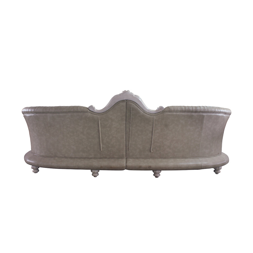 ACME Dresden Synthetic Leather & Vintage Bone White Sofa Model 58170