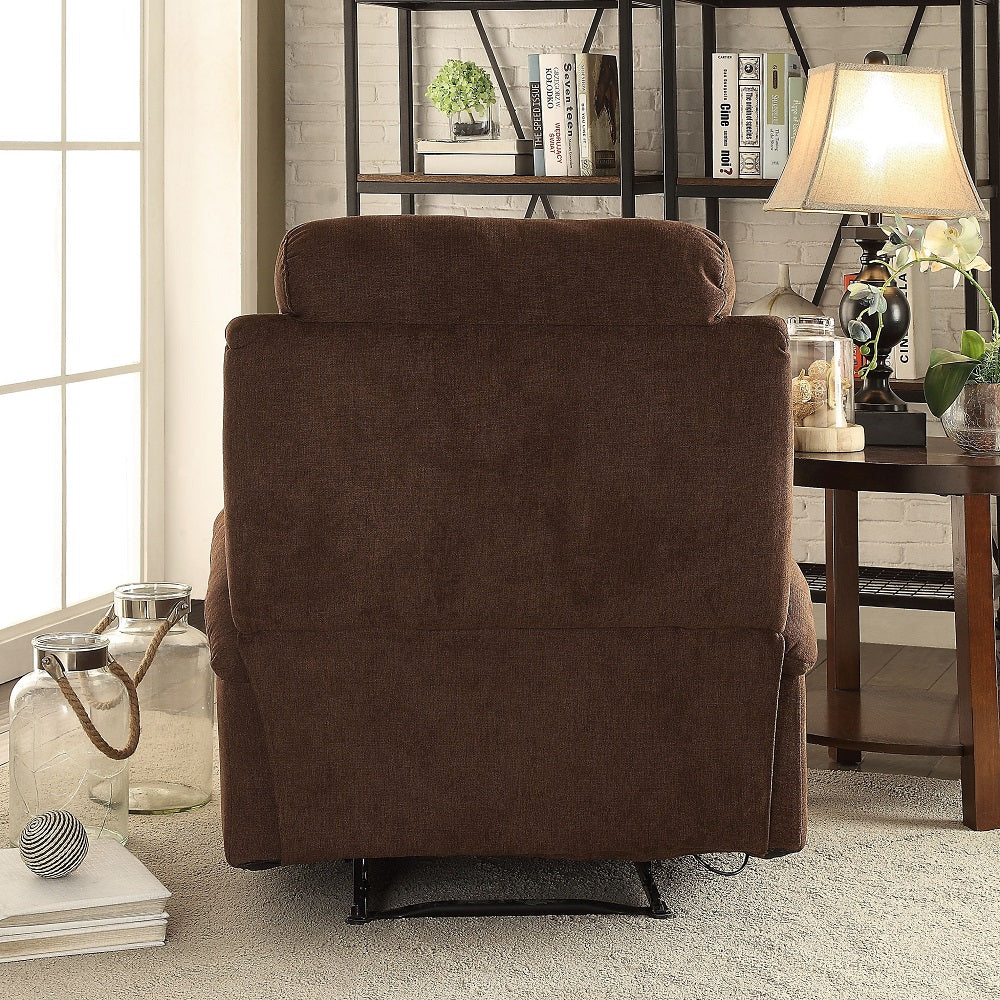 ACME Rosia Chocolate Velvet Motion Recliner Model 59547