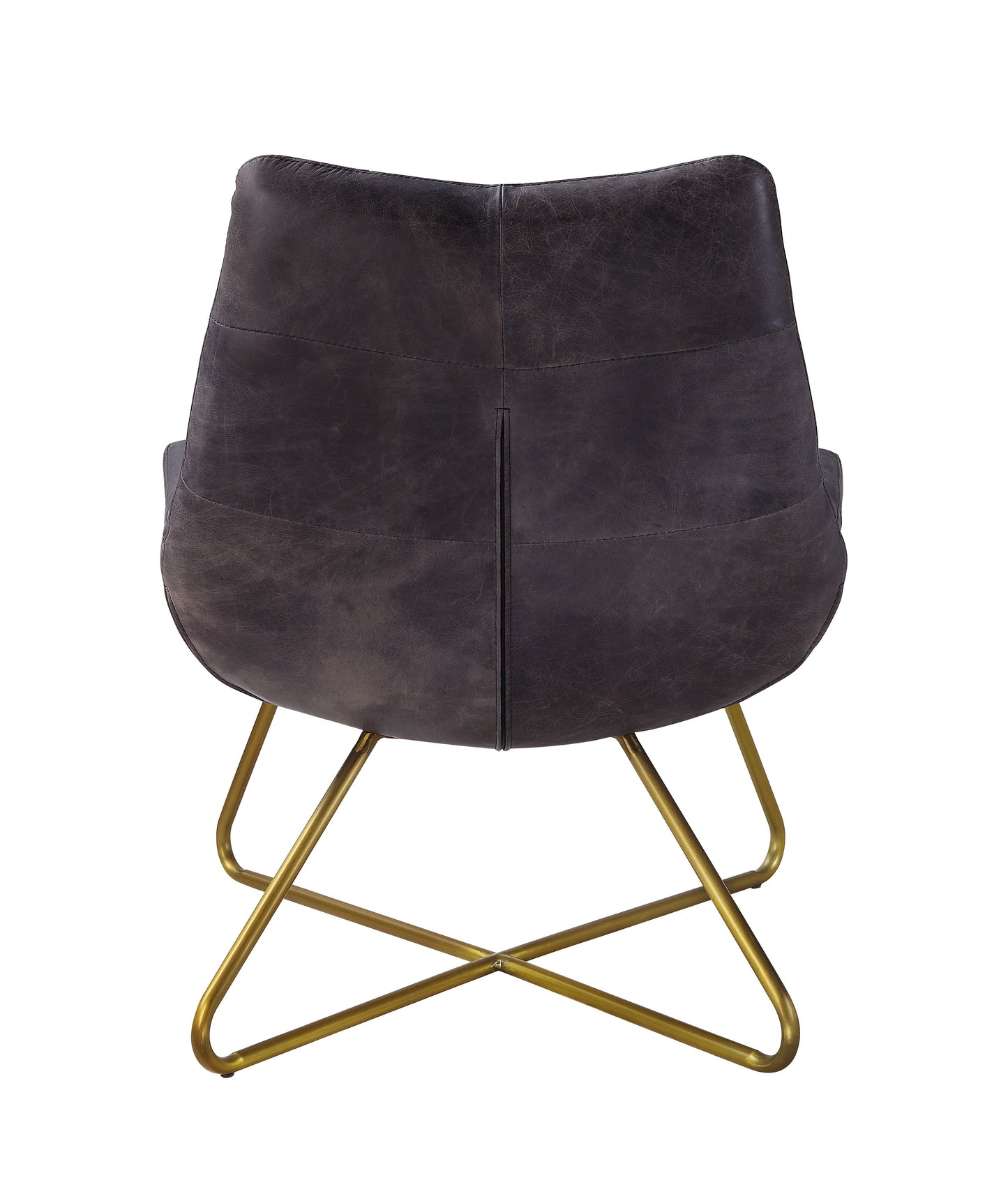 ACME Dhalsim Antique Ebony Top Grain Leather Accent Chair Model 59666