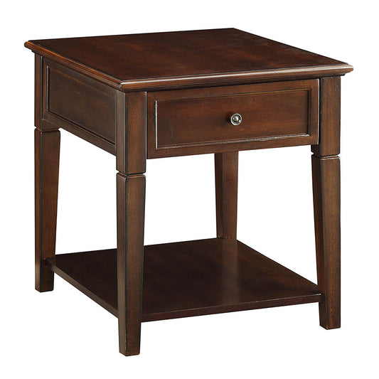 ACME Malachi Walnut End Table Model 80255