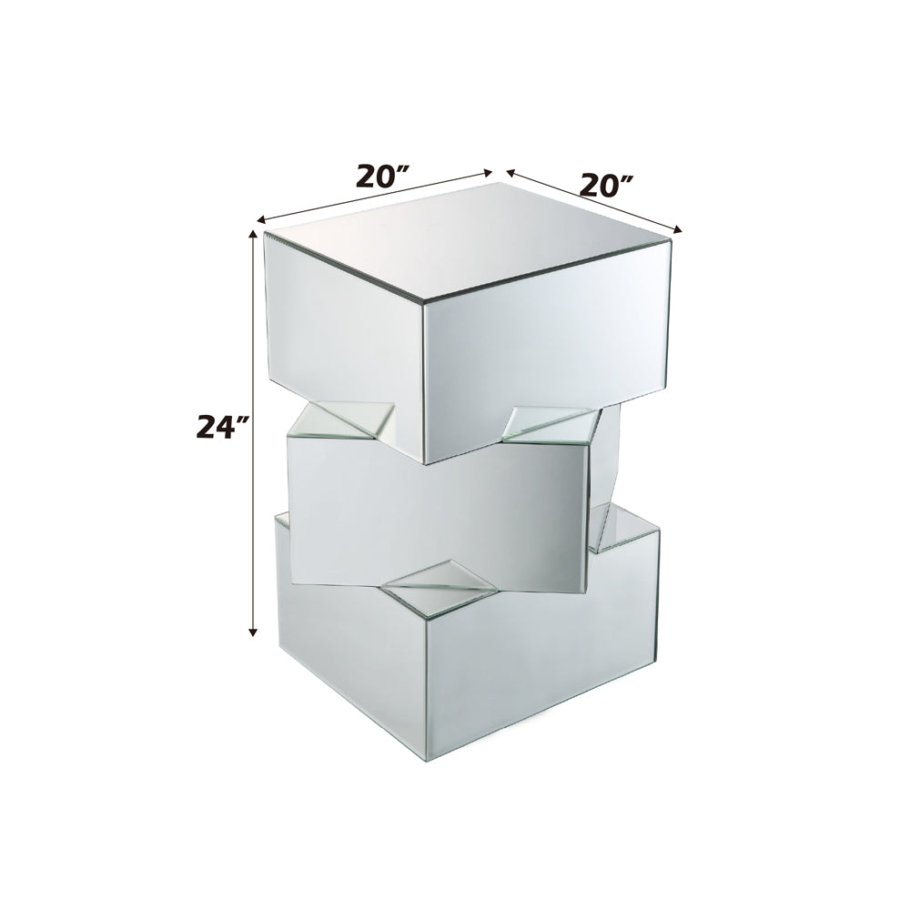 ACME Dominic Mirrored End Table Model 80272