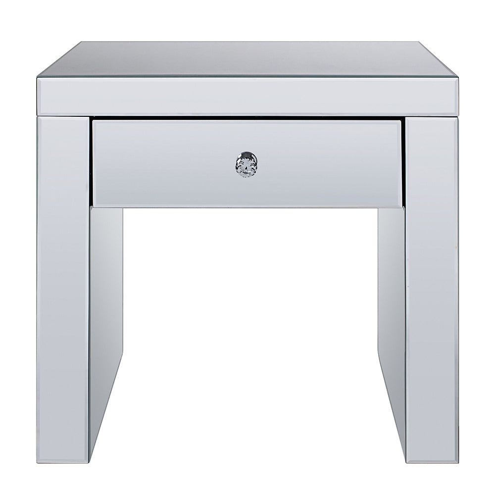 ACME Noralie Mirrored & Faux Diamonds End Table Model 81477