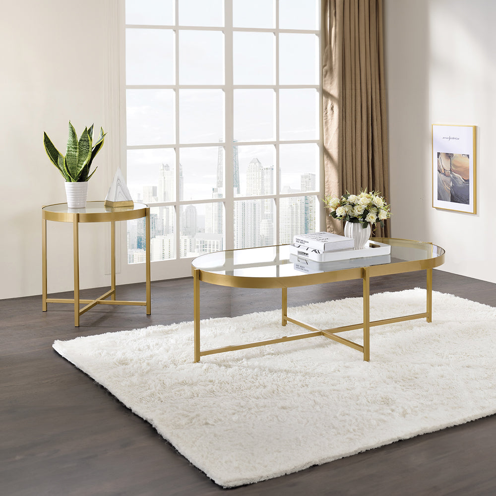 ACME Charrot Gold End Table Model 82307