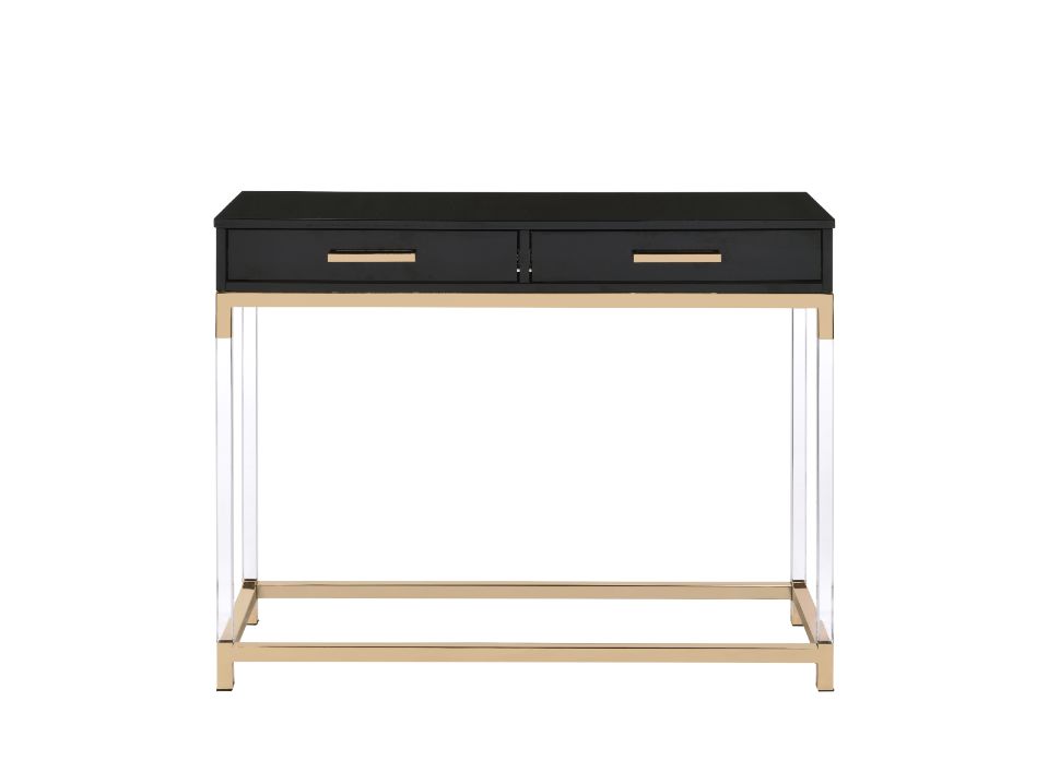 ACME Adiel Black & Gold Sofa Table Model 82348