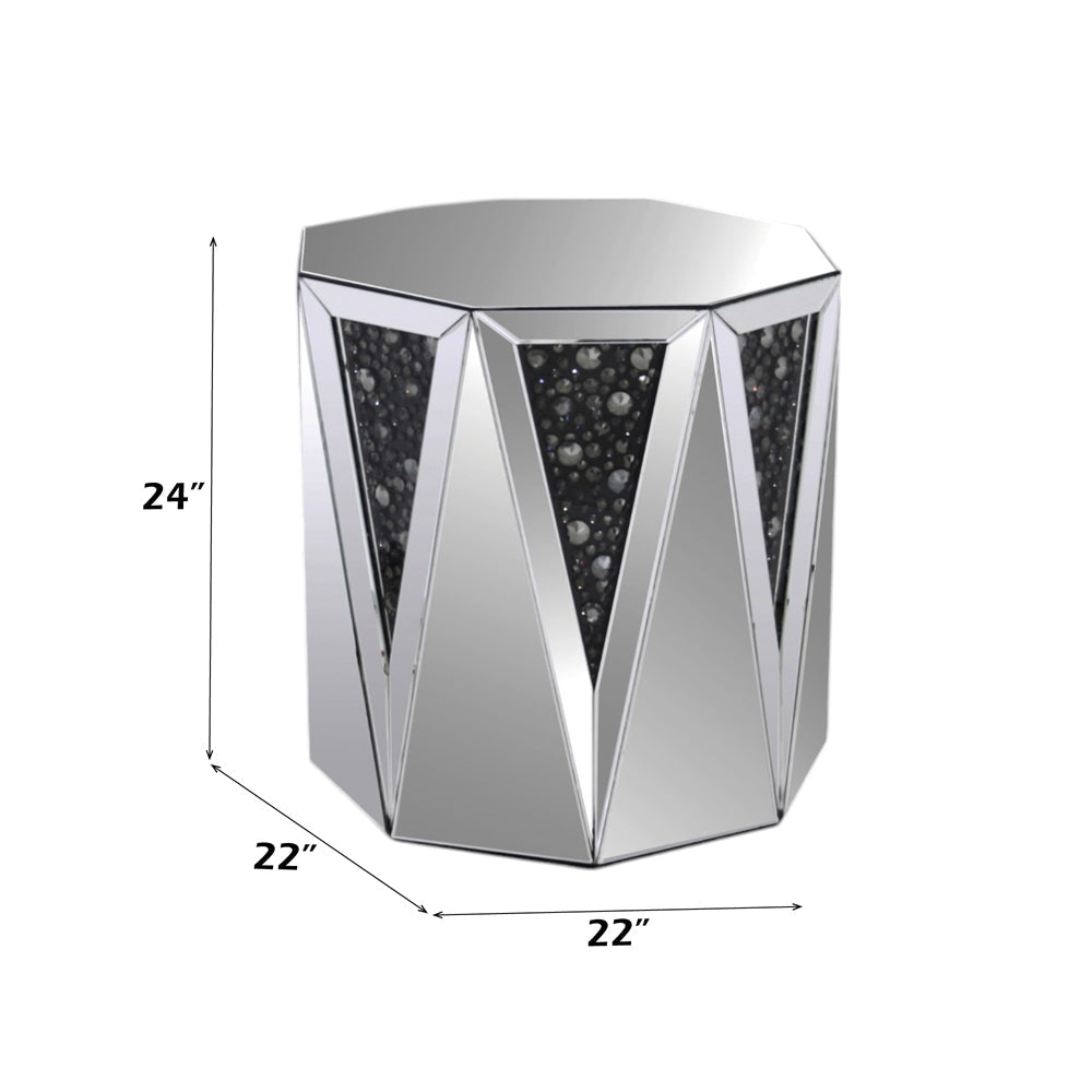 ACME Nysa Faux Crystals End Table Model 82777