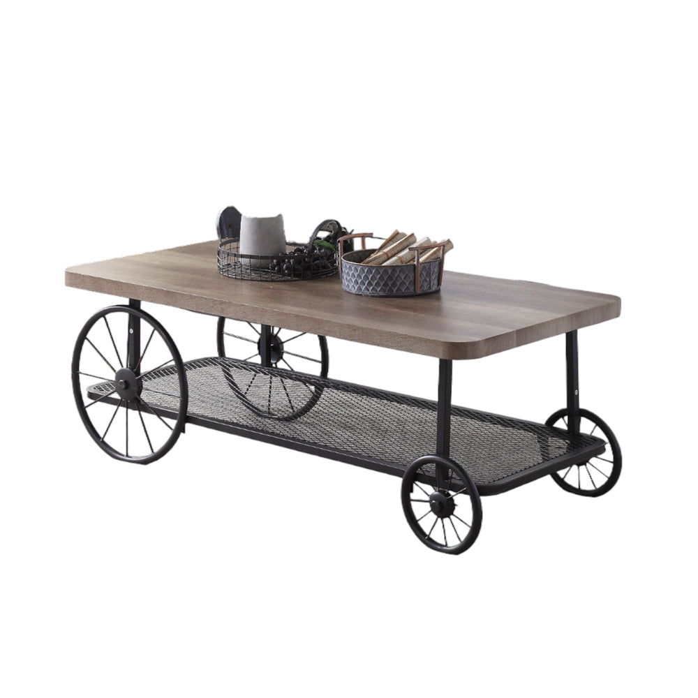 ACME Francie Oak & Antique Gray Coffee Table Model 82860