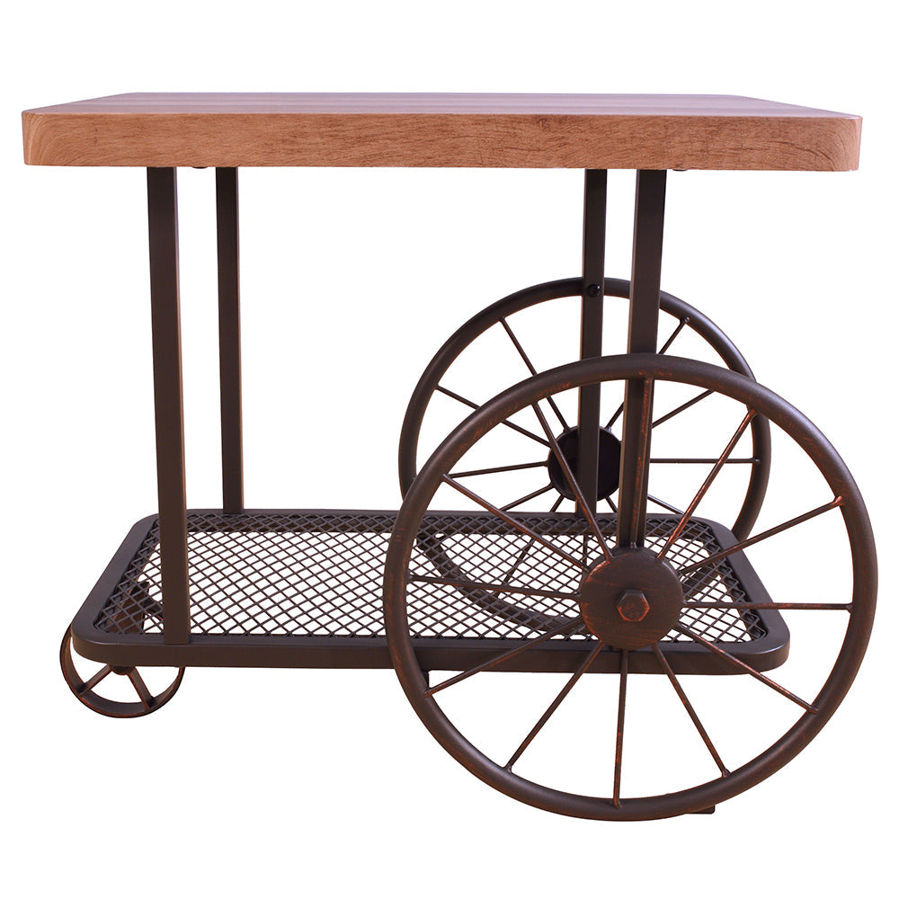 ACME Francie Oak & Antique Gray End Table Model 82862