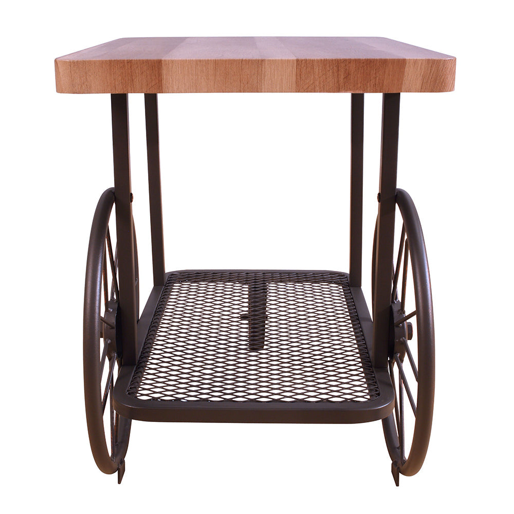ACME Francie Oak & Antique Gray End Table Model 82862