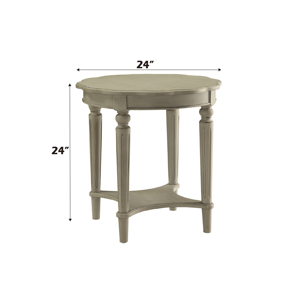 ACME Fordon Antique Slate End Table Model 82917