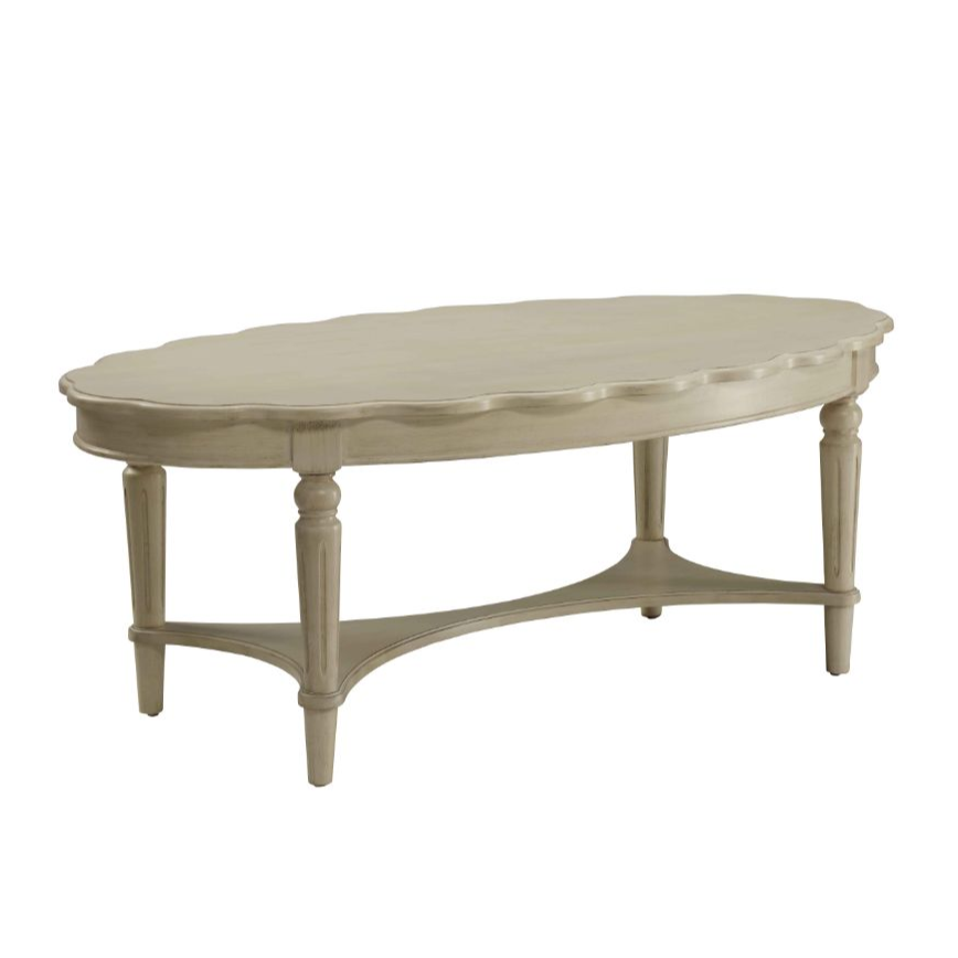 ACME Fordon Antique White Coffee Table Model 82920