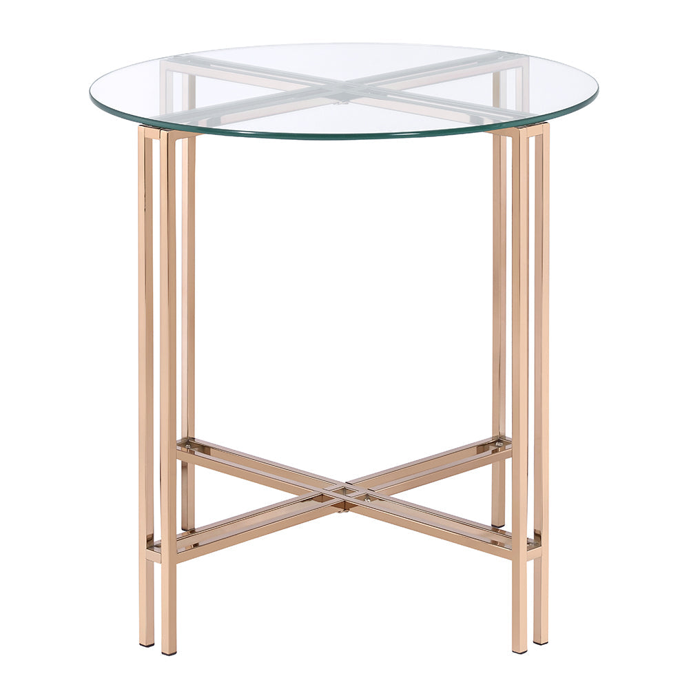 ACME Veises Champagne End Table Model 82997