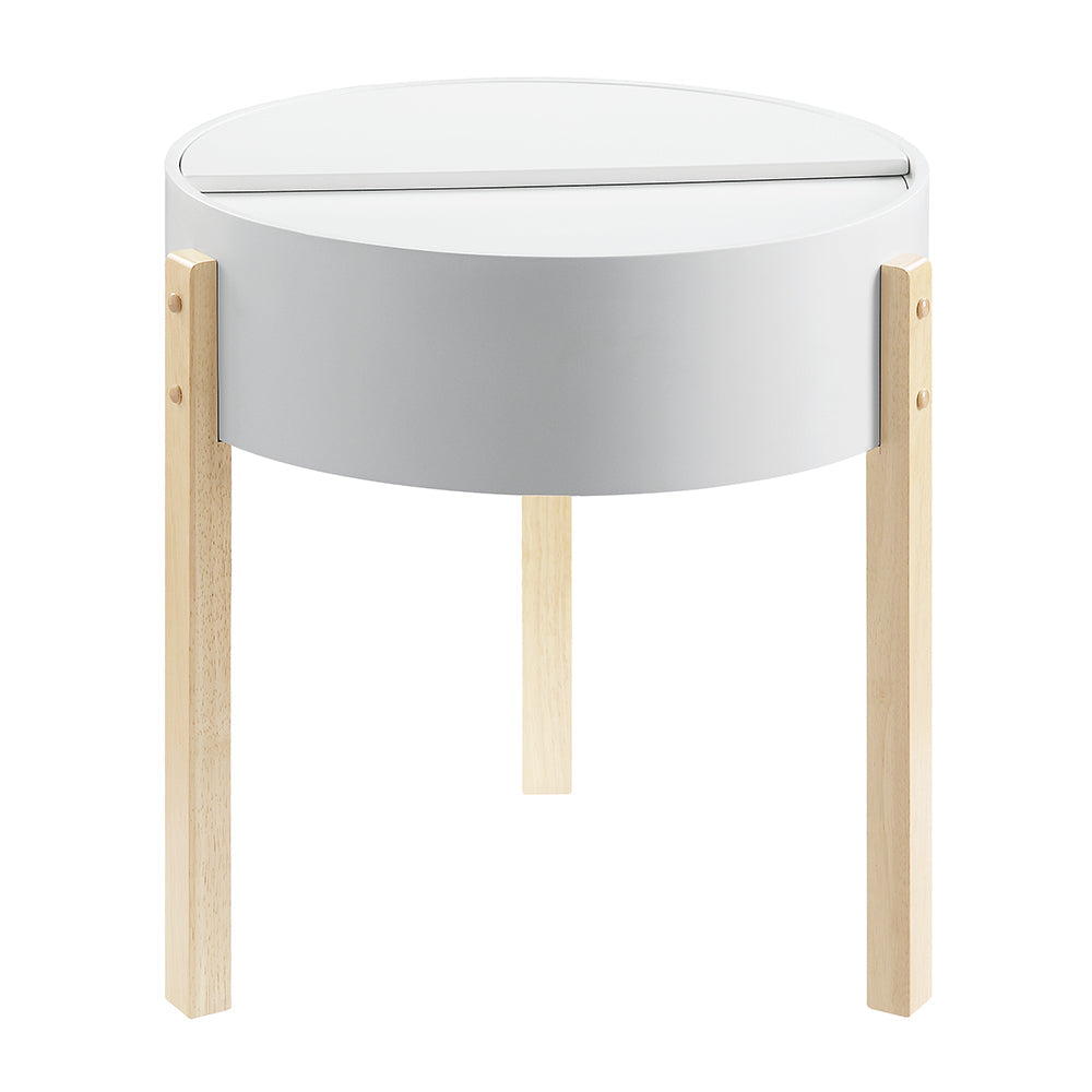 ACME Bodfish White & Natural End Table Model 83217