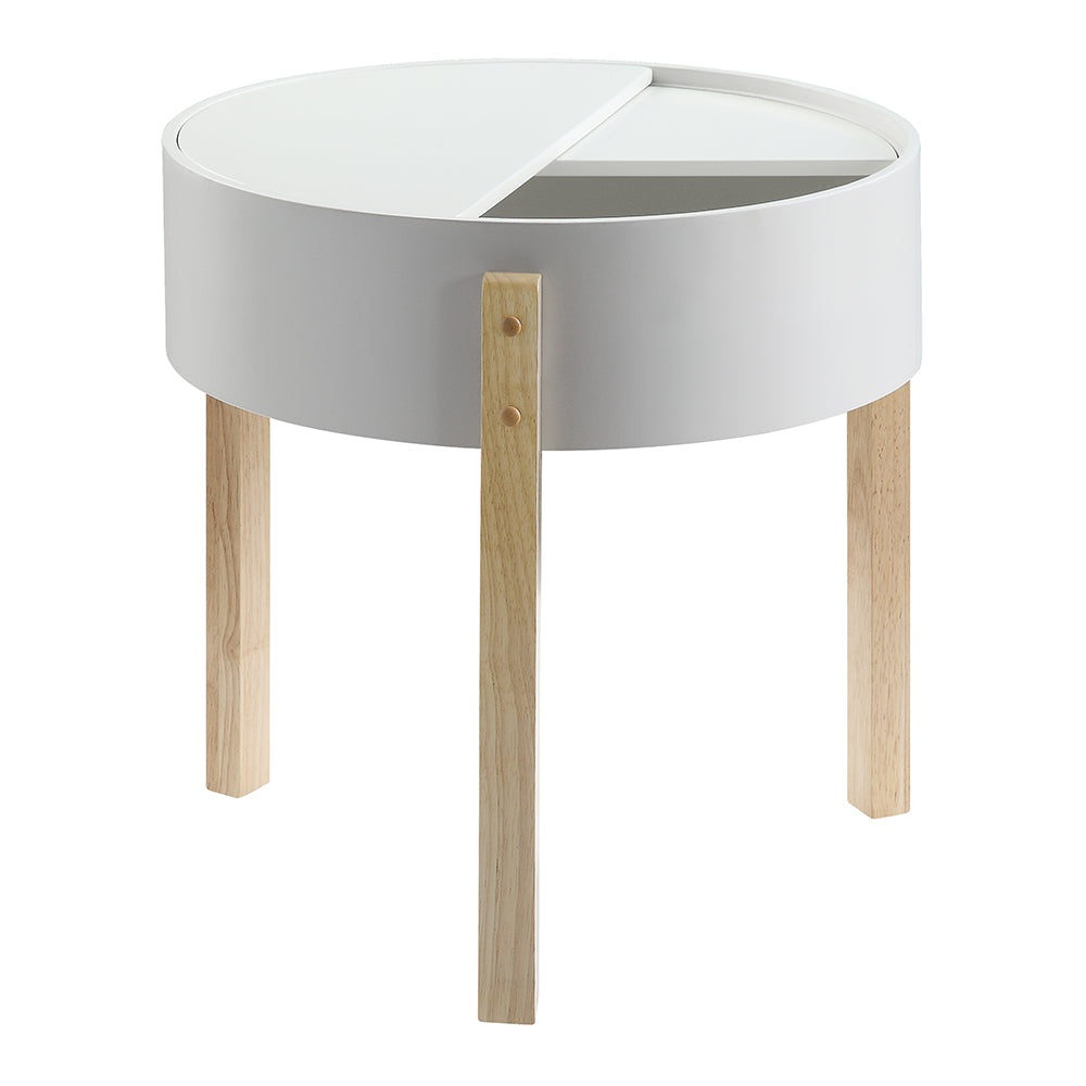ACME Bodfish White & Natural End Table Model 83217