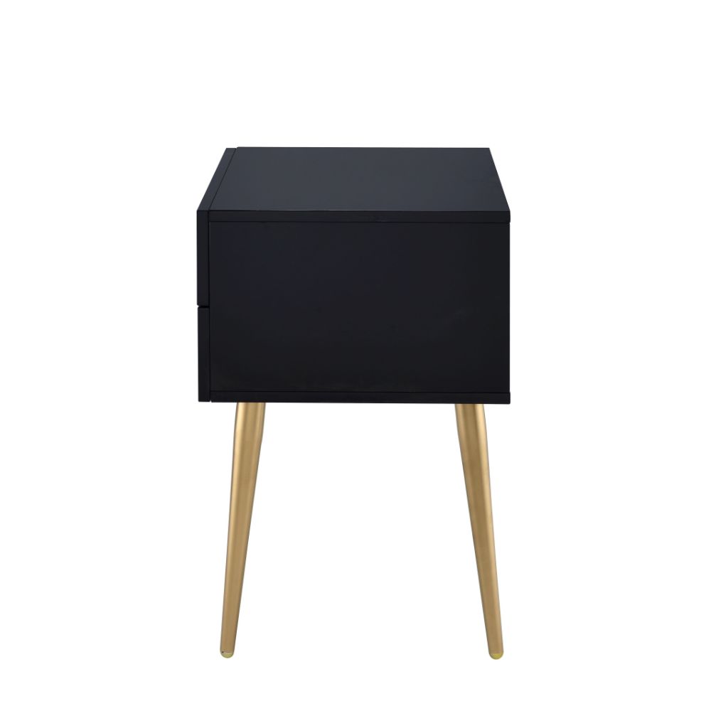ACME Denvor Black & Gold End Table Model 84495
