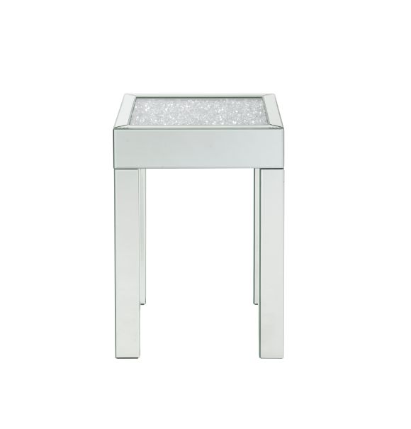 ACME Noralie Mirrored & Faux Diamonds End Table Model 84707