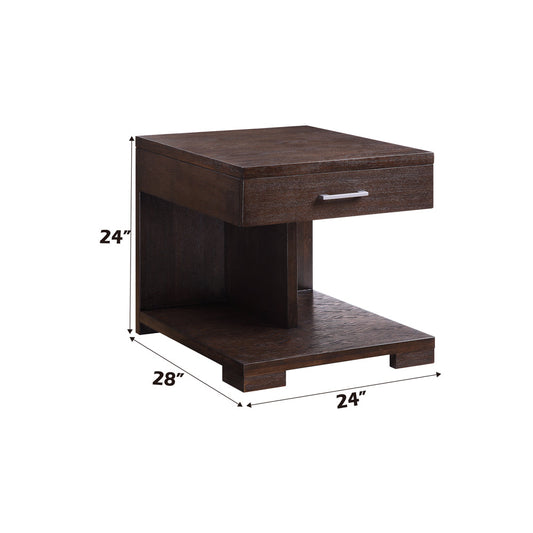 ACME Niamey Walnut End Table Model 84852