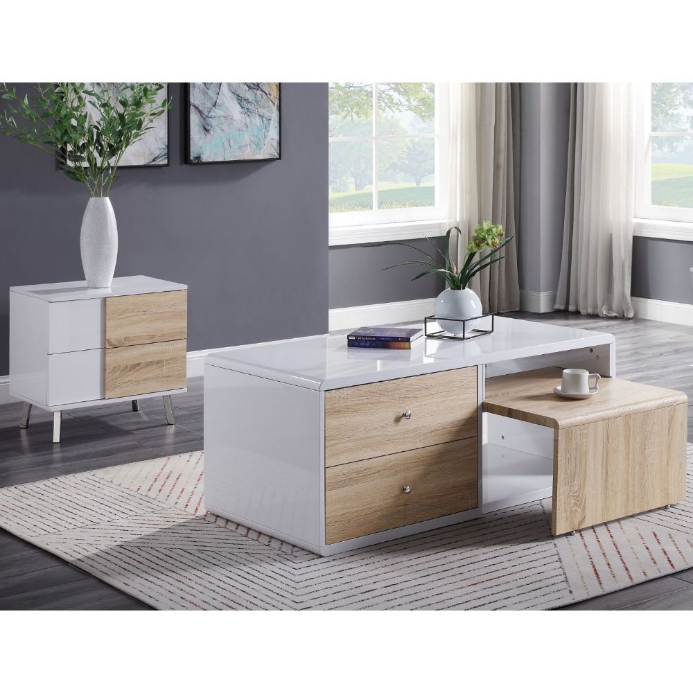 ACME Verux White High Gloss Coffee Table Model 84930
