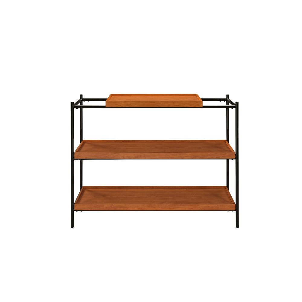 ACME Oaken Honey Oak & Black Sofa Table Model 85678