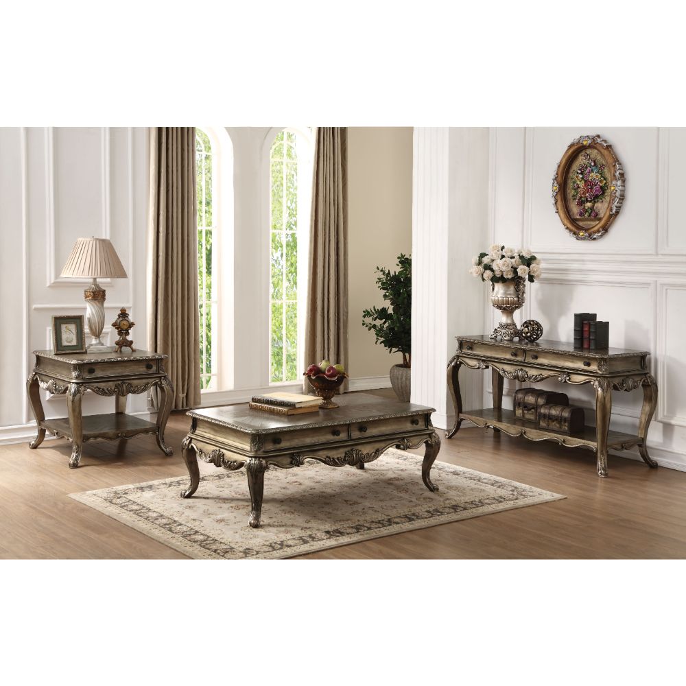 ACME Ragenardus Vintage Oak Sofa Table Model 86033