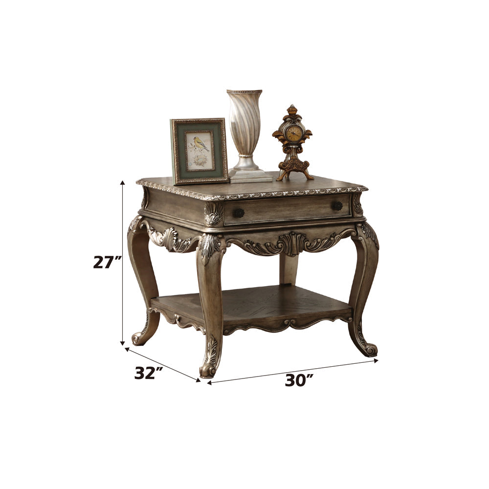 ACME Ragenardus Vintage Oak End Table Model 86032