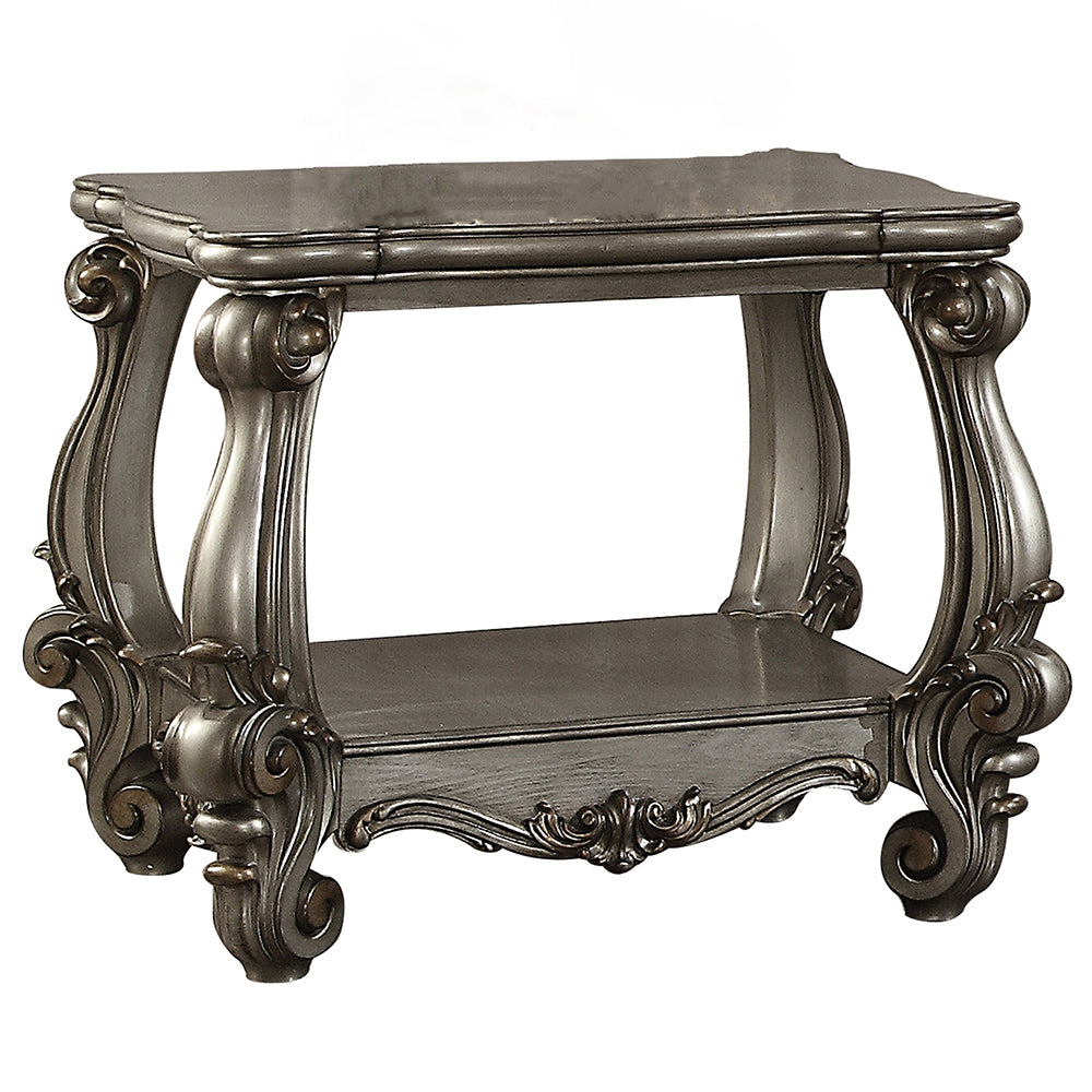 ACME Versailles Antique Platinum End Table Model 86822