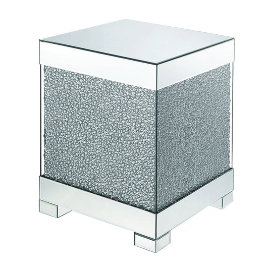 ACME Mallika Faux Round Crystals End Table Model 87912