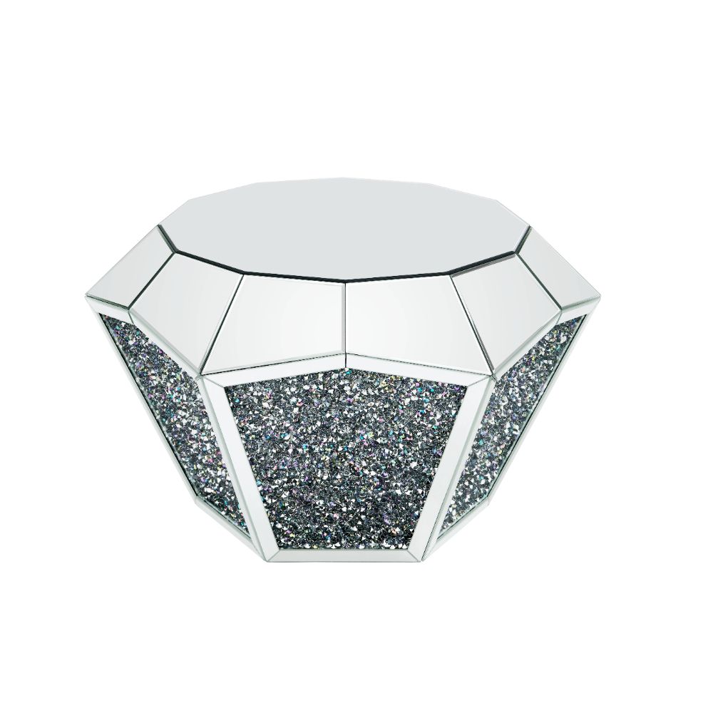 ACME Noralie Mirrored & Faux Diamonds Coffee Table Model 88005