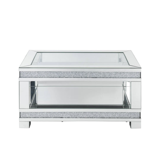 ACME Noralie Mirrored & Faux Diamonds Coffee Table Model 88020
